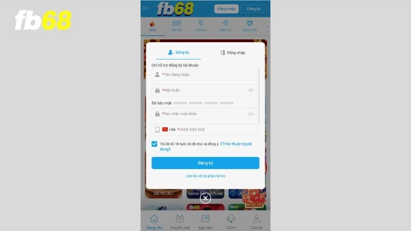 Hướng dẫn A-Z các bước chơi trên nền tảng FB68